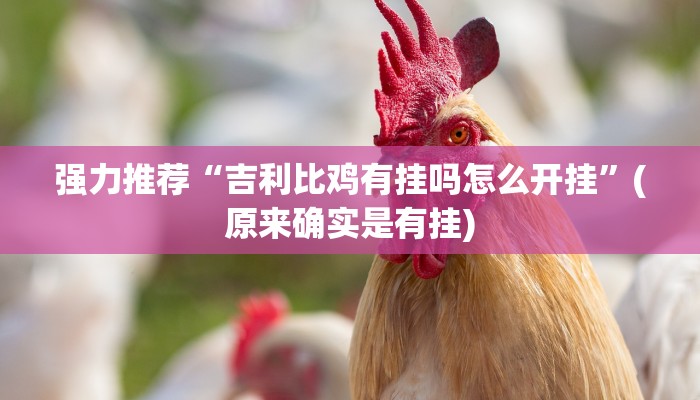 强力推荐“吉利比鸡有挂吗怎么开挂”(原来确实是有挂)