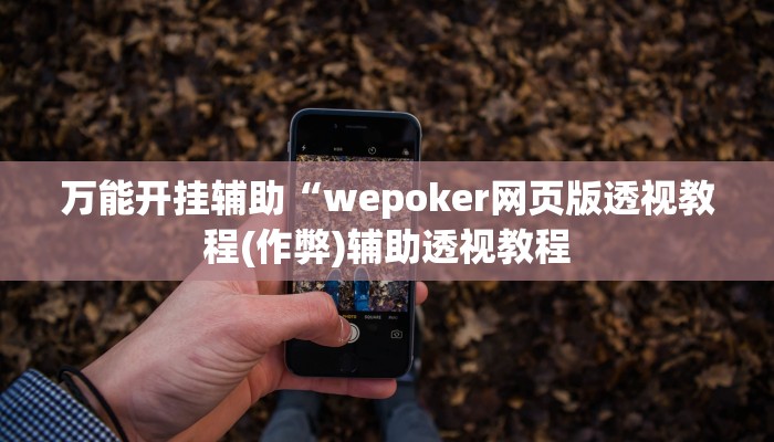 万能开挂辅助“wepoker网页版透视教程(作弊)辅助透视教程