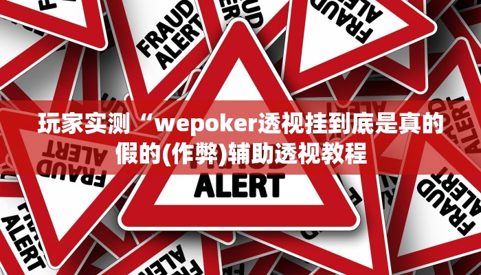 实测辅助wepoker有风险吗(作弊)”附开挂脚本详细教学