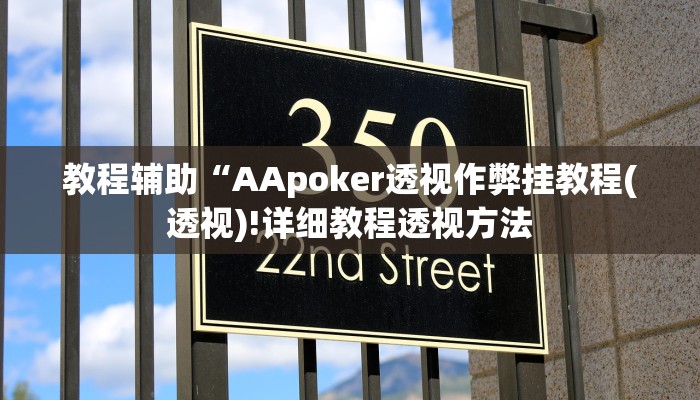 教程辅助“AApoker透视作弊挂教程(透视)!详细教程透视方法