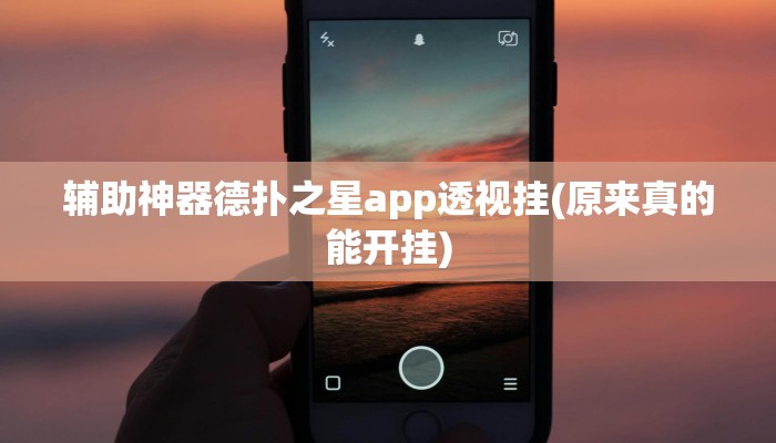 辅助神器wepoker透视挂作弊辅助(原来真的能开挂)