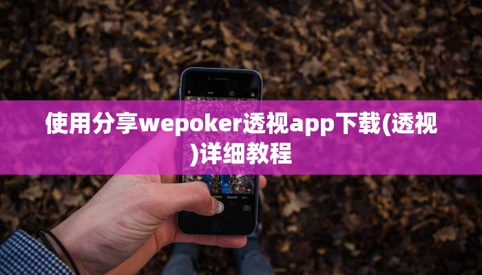 使用分享wepoker微扑克可以安装挂吗(作弊)”附开挂脚本详细教学
