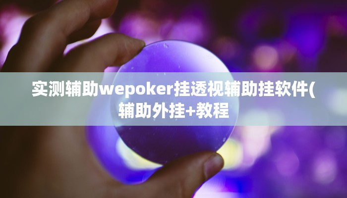 实测辅助wepoker挂透视辅助挂软件(辅助外挂+教程