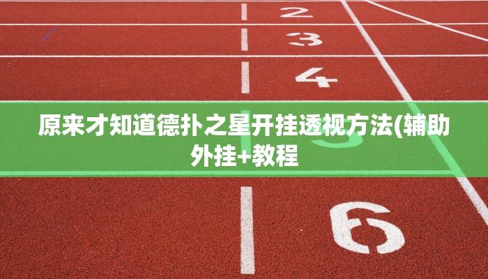原来才知道德扑之星开挂透视视频(作弊)”附开挂脚本详细教学