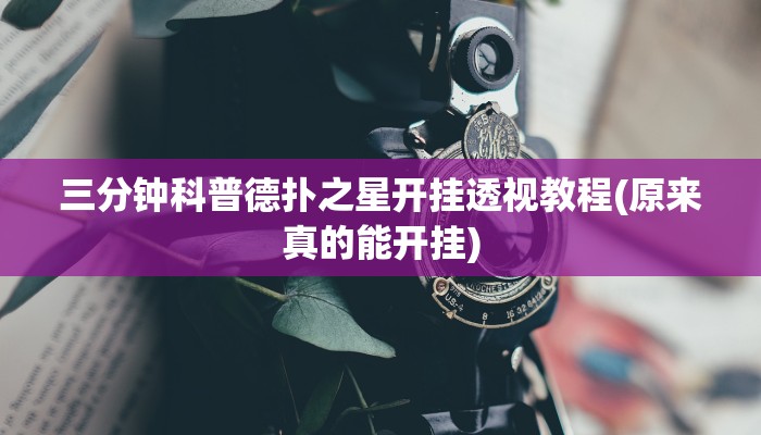 三分钟科普德扑之星开挂透视教程(原来真的能开挂)