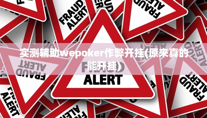 实测辅助wepoker作弊开挂(原来真的能开挂)